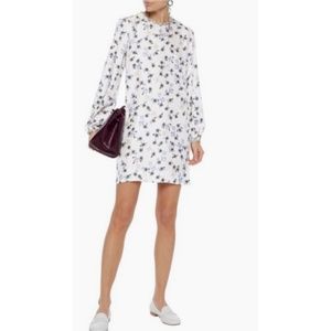 NEW! Sandro Paris Purple Floral Mini Silk Dress 40